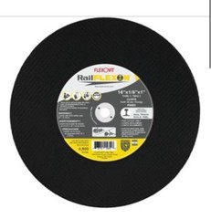 FlexOVit 16″ X 1/8″ X 1″ FLEXON RAILTRACK Premium Zirconia Cut Off Wheel Type 1