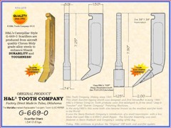 G6690 Scarifier Ripper Shank + Tooth by H&L Tooth Co. Use with Small 0SP Teeth