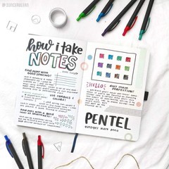 Pentel EnerGel Kuro Liquid Gel Pen 0.7mm Medium 8 pack assorted bundle (48 pens)