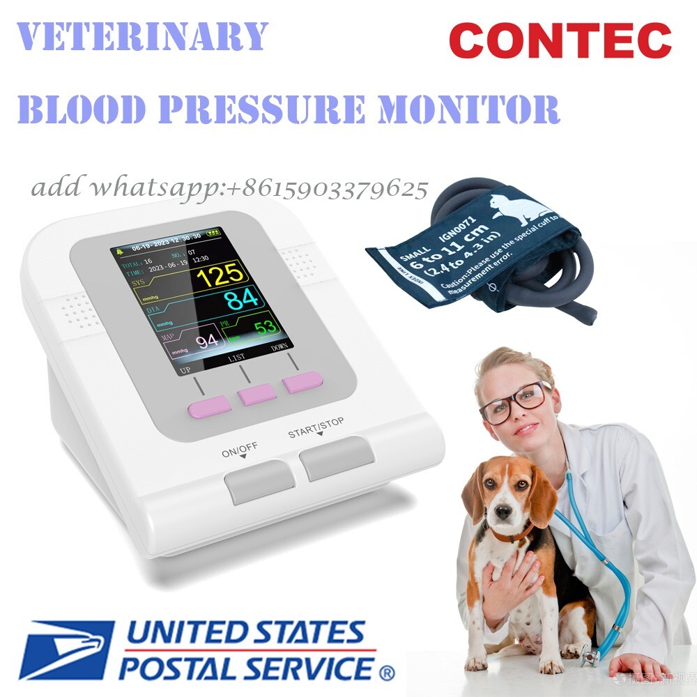CONTEC08A Digital Veterinary Pressure Monitor+6-11cm Cuff VET HR/NIBP Monitor,US