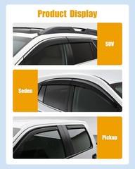 2013-2017 Honda Accord Sedan Polycarbonate Chrome Window Visors 4pc Set