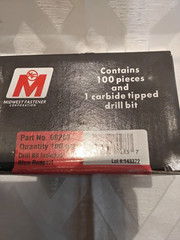 Midwest Blue Ruspert Slotted Hex Washer Head Masonry Screws 100 Pack 1/4″x3-1/4″