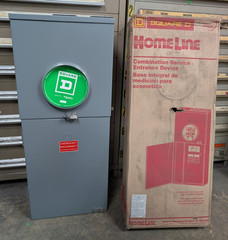 🤪 SQUARE D HOMELINE 200A METER BASE MAIN BREAKER PANEL 208Y/120V RC816F200C