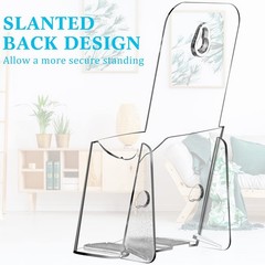 50 Pieces Acrylic Brochure Holder 4 x 8 Inches Rack Card Holder Clear Pamphle…