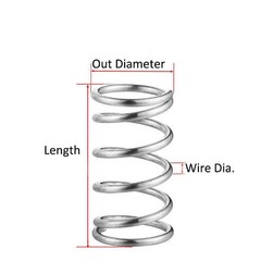 Mini Springs Stainless Steel Compression Spring Wire Dia. 0.2/0.25mm OD.1.5-4mm