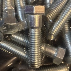 50 Pcs) 7/16-14×1-3/4 Inch Hex Cap Screws, Grade 5 Steel, Zinc Plated, PT