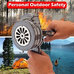 HANDHELD LOUD HAND CRANK MANUAL OPERATED AIR RAID ALARM METAL PORTABLE SIREN