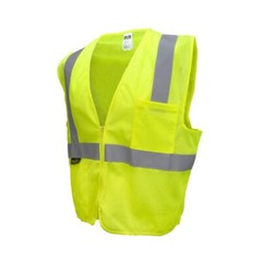 2 Pockets Mesh High Visibility Safety Vest, ANSI/ ISEA 107-2015-(SV2ZGM)