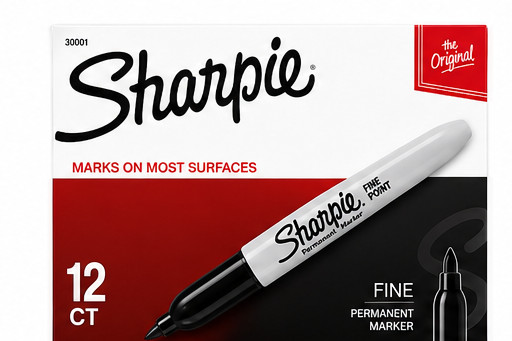 Sharpie Permanent Marker Fine Point 12 Count Black 30001 Permanent Markers New