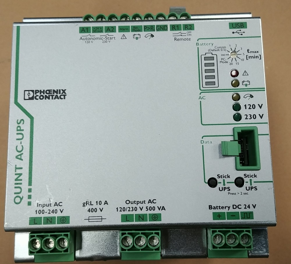 Phoenix Contact Quint UPS/1AC/1AC/500VA (2320270) backup – W/ CABLE 2320490