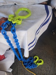 CERTEX GrabIQ GUNNEBO 5/16″ x 6′ MGD-EGKN 2-Leg Chain Sling 9900 lbs 60° Sweden