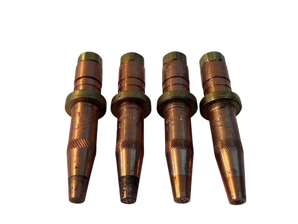 Lot of 4 Used SC-12 00 0 1 2 Smith Style Welding Cutting Tips