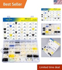 Versatile 360pcs Nylon Grommet Nut Assortment for Repairs on Multiple Car Brands
