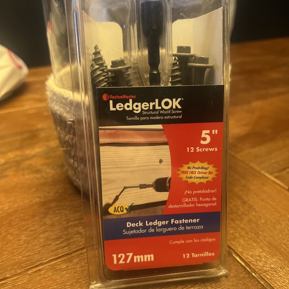NEW! FASTEN MASTER LedgerLOK 5 in. Structural Wood Screw (12 Pack)