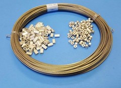304 Stainless Steel Wire Rope Cable, 1/16″, 7×7 100 ft coil For Wind chimes