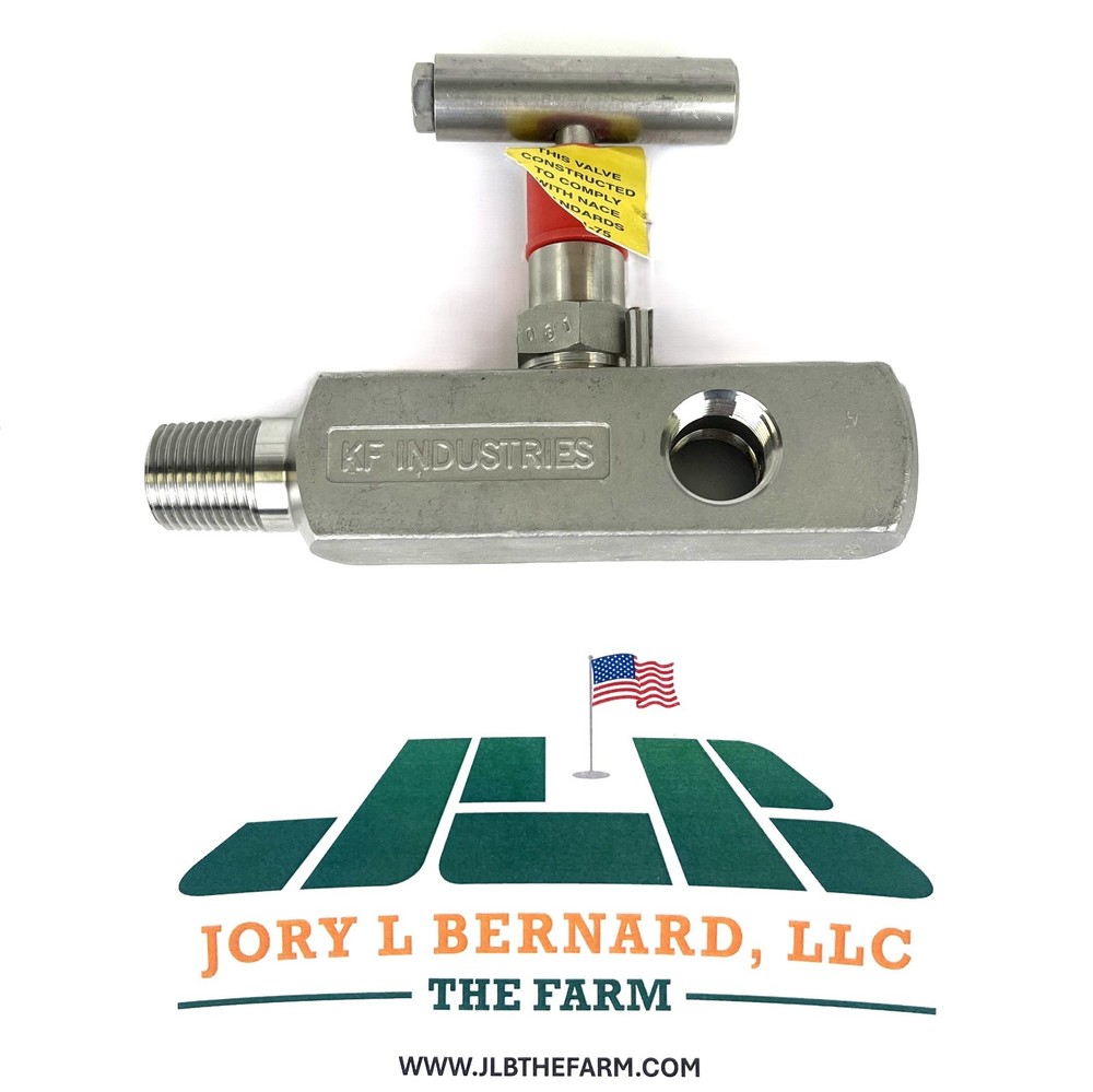 KF INDUSTRIES, N22-125, NEEDLE VALVE, 10000 PSIG, 1/2″MNPT x 1/2″FNPT, SST NEW