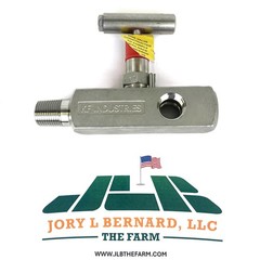 KF INDUSTRIES, N22-125, NEEDLE VALVE, 10000 PSIG, 1/2″MNPT x 1/2″FNPT, SST NEW
