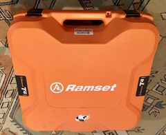 RAMSET T4 NAIL GUN KIT, GAS TOOL, CORDLESS, 2 BATTERIES, CASE AND CHARGER