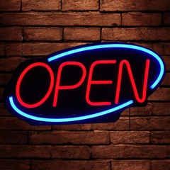 LED Open Sign Neon Light Bright for Restaurant Bar Pub Outside Wall Decor PVC