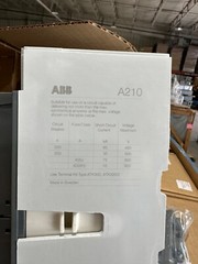 NEW ABB CONTACTOR 3 POLE 350 AMPS A210-30-11 100V-240V COIL 120V 240V