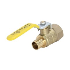 10 Pieces 3/4″ Pex Female Ball Valve, Pex B Crimp, Lead Free Brass, Full Port