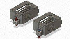 Eltek Flatpack 2HE 3D Printed Enclosure With Integral Mounting Points
