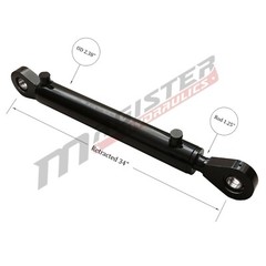 Hydraulic Cylinder Welded Double Acting 2″ Bore 24″ Stroke Swivel Eye End 2×24
