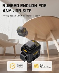 Fanttik D12 Ace Laser Level 360 Self Leveling 3X360 Rechargeable 3D Green Cross