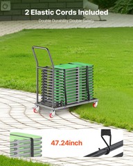Folding Chair Rack Cart for 25 Chairs of 300 LBS L-shape Horizontal