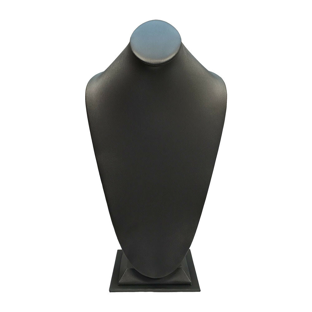 15″H Slate Gray Leatherette Necklace Stand Display Fixture Retail Store Showcase