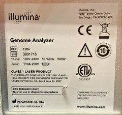 Illumina 1206 IIx Laboratory Lab Genome Analyzer w/ Paired End Module G10B