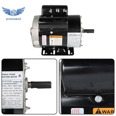 Compressor Duty Electric Motor 3 hp 3450RPM 56 Frame 1 Phase 115-230V 5/8″ Shaft