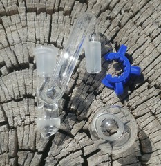 14mm Female to 14mm Male Sidecar Glass Drop Down Reclaim Removable XL Jar USA