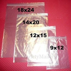 LARGE Reclosable Seal-Top Clear BIG Clothing Merchandise Storage Bags 2 Mil