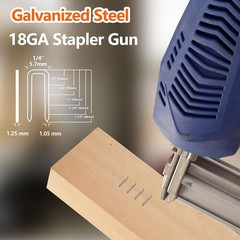 2000-Count 18 Gauge 1/4 Inch Narrow Crown Staples (1/2″+3/4″+1″+1-1/4″+1-1/2″),