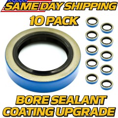 (10Pk) Double Lip Seal Replaces 171255TB 3500lb Trailer Axle 84 Spindle +SEALANT