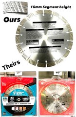 9″ Diamond Blade fits Dewalt 9 in. Cordless Brushless Cut-Off Saw (10 pack)
