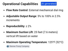 STENNER 85M / 170DM 120V / 60Hz 1.7amps. pump