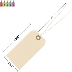 Durable Hang Tags with String – Box of 100 – Versatile Labeling Solution