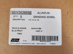 5-PIECES NORTON 32A60-KVBE GRINDING WHEELS – 3″ x 1/4″ x 1/2″ – 66243528696
