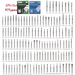 50PCS Dental Diamond Burs High Speed Handpiece Friction Grip 1.6mm Burr