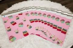 Cute Christmas Cupcake Sealable Poly Mailer Gift Bag Pack Size 10X13 inches