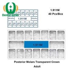 Dental Clear Preformed Crowns Adult Kid Temporary Anterior Posterior Molar Crown