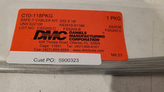 DMC Tools Safe-T-Cable C10-118PKG .022 X 18″ 321 S/S Cables & Ferrules 50pcs