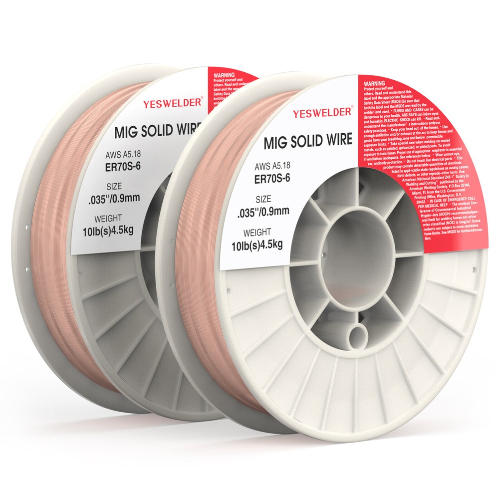 ER70S-6 .035″ 0.9mm-10 Lbs Spool (2 Rolls) Carbon Steel Mig Solid Welding Wire