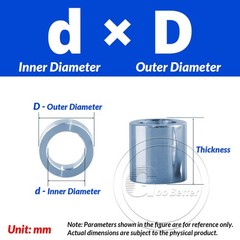 6061 Aluminium Standoff Spacers M10 Stand off Collar 22mm-26mm OD Round Spacer