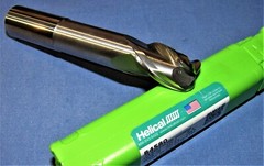 HELICAL Carbide End Mill 3/4 dia. 3 flute 1 ” LOC 0.190″ CR 3 ” Reach 4-1/2 OLA