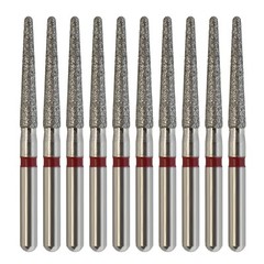 Dental Diamond Bur FG 850/016F Round End Taper Fine Grit Red High Speed Dia Bur