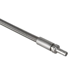 FITOK PTFE-Lined Stainless Steel Braided Hose 1/2 in Tube Adapter 60 in Long