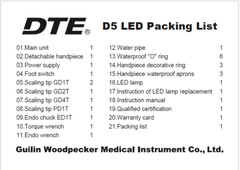 Original Woodpecker Dental DTE D5 LED Ultrasonic Piezo Scaler Handpiece Satelec